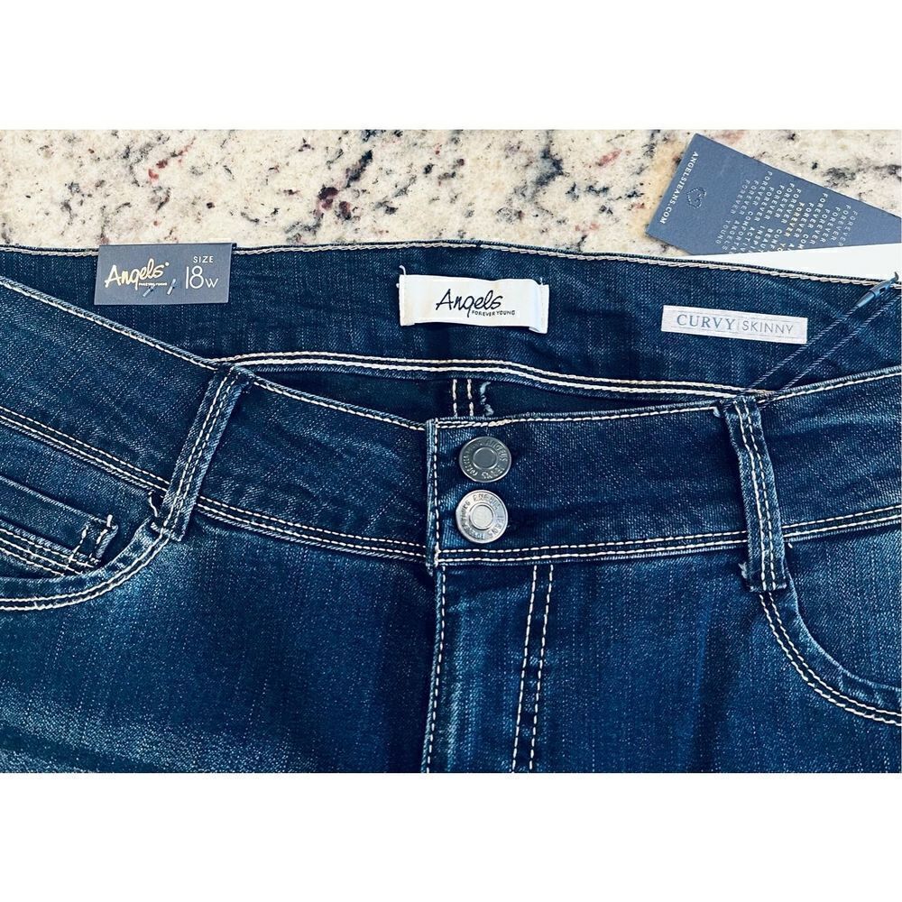 Angels Forever Young Women's Size Curvy Skinny Jeans - Picture 5 of 7